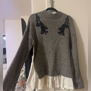 French Connection Gray flare Sweater